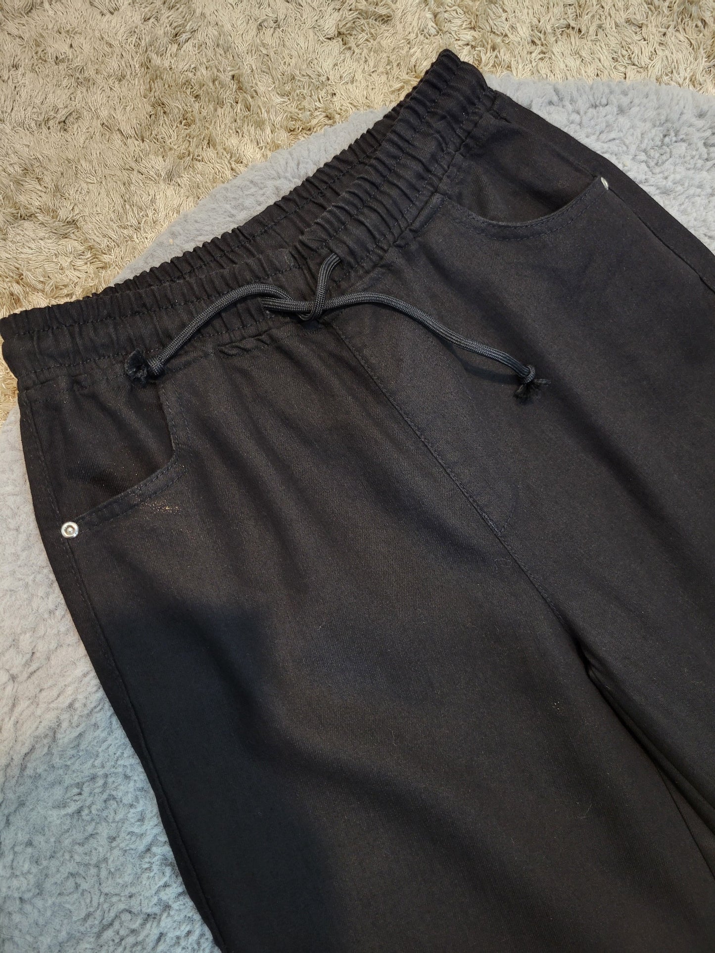 Denim Wide Flapper Black
