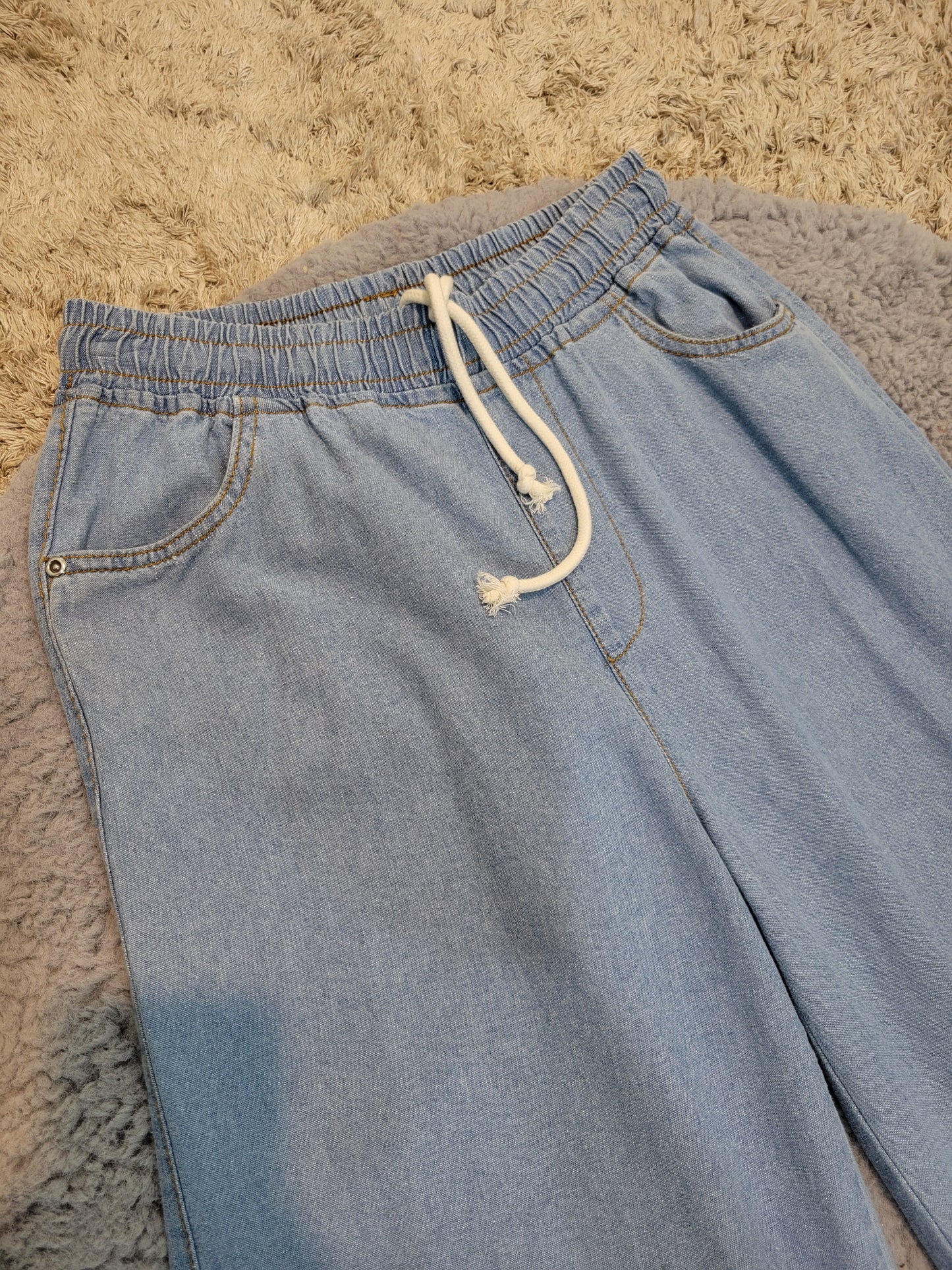 Denim Wide Flapper (SKY BLUE)