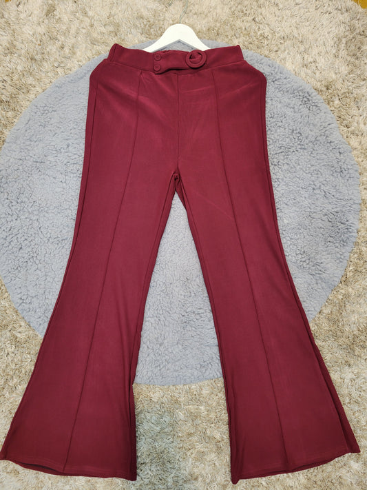 Grace Jersey Pant Maroon