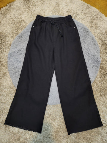 Denim Wide Flapper Black