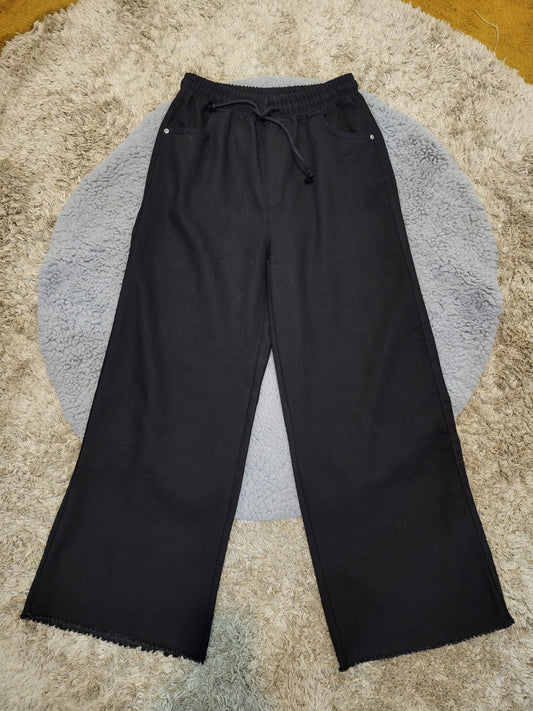 Denim Wide Flapper Black