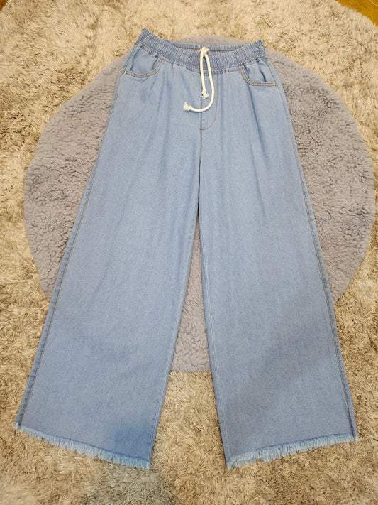 Denim Wide Flapper (SKY BLUE)